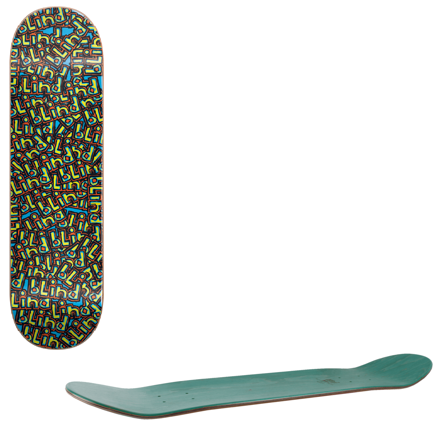Blind OG Wallpaper Skateboard Deck - Blue 8"