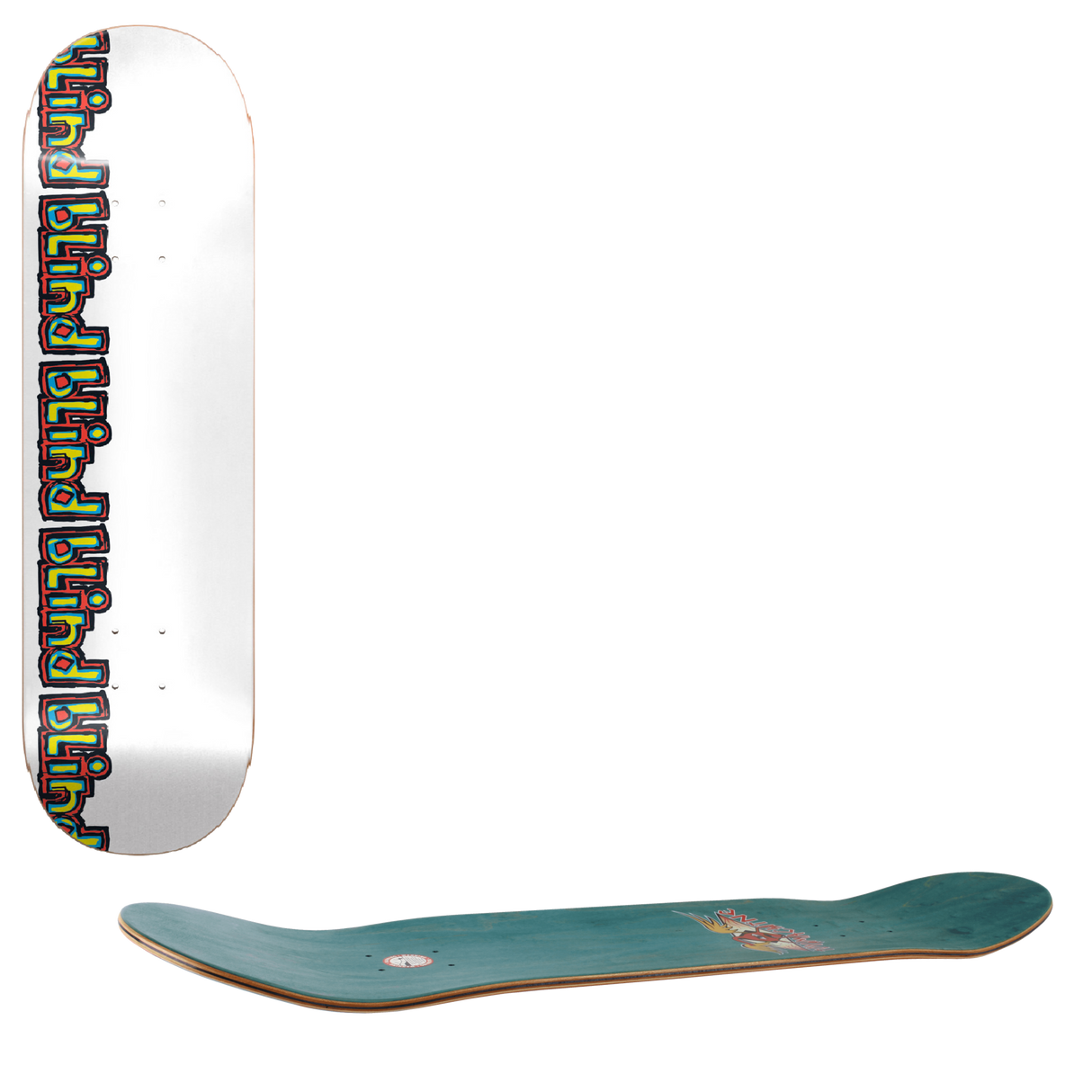Blind Rail Skateboard Deck - White 8''