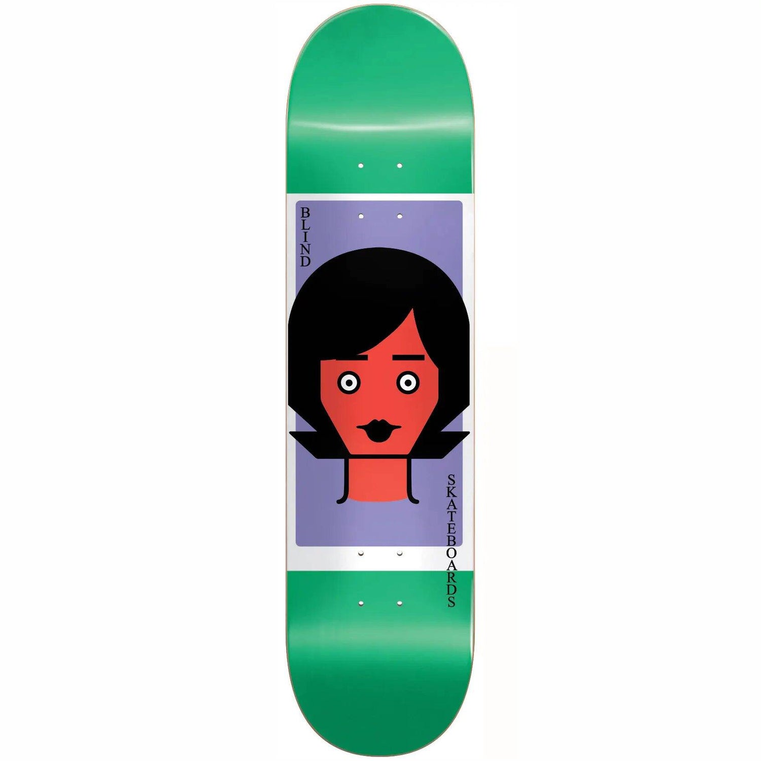 Blind Girl Doll Skateboard Deck - Green 8.5''
