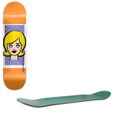 Blind Girl Doll Skateboard Deck - Orange 8.375''