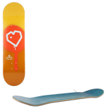 Blueprint Spray Heart Skateboard Deck 8.25'' - Orange