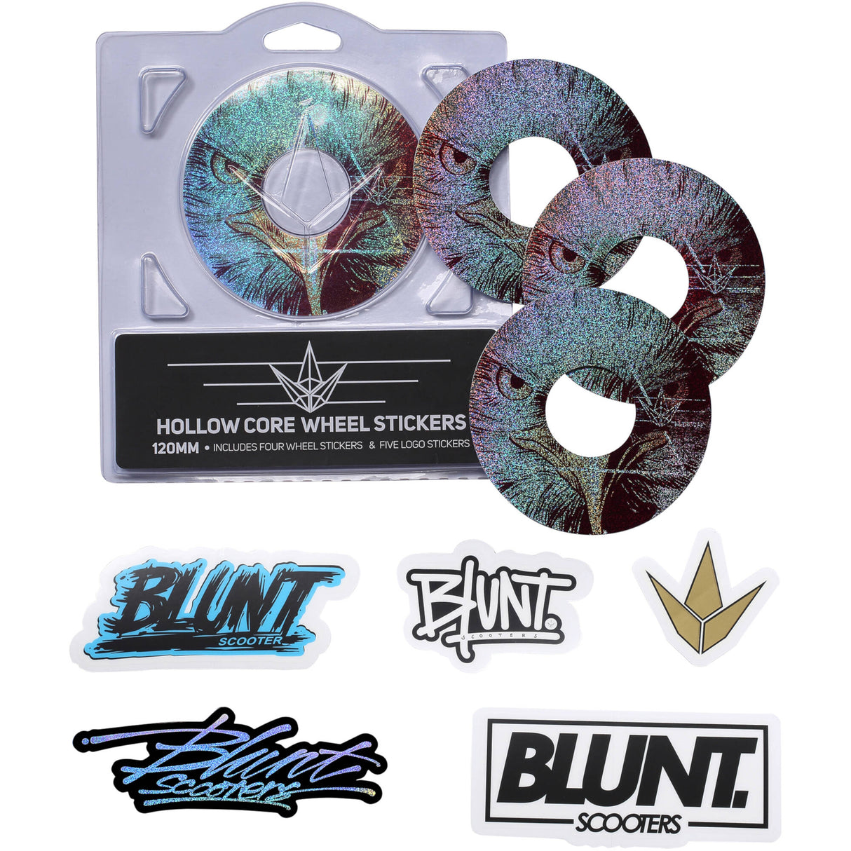 Blunt Envy 4 Pack Wheel Sticker - Hawk 120mm