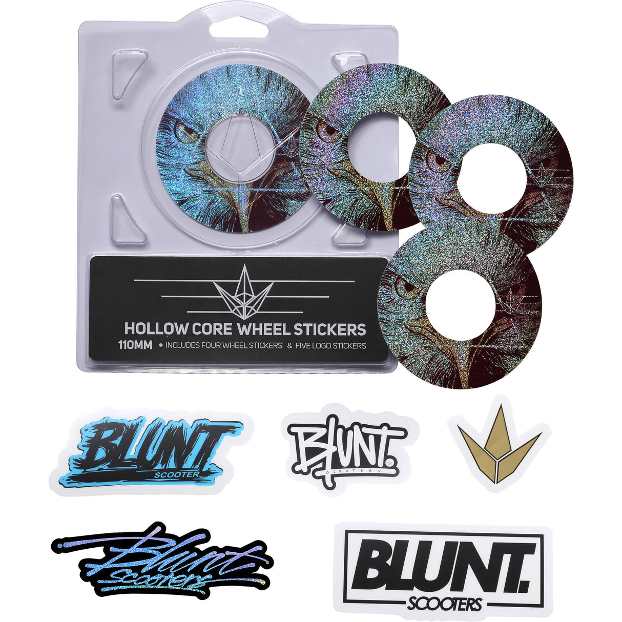Blunt Envy 4 Pack Wheel Sticker - Hawk 110mm