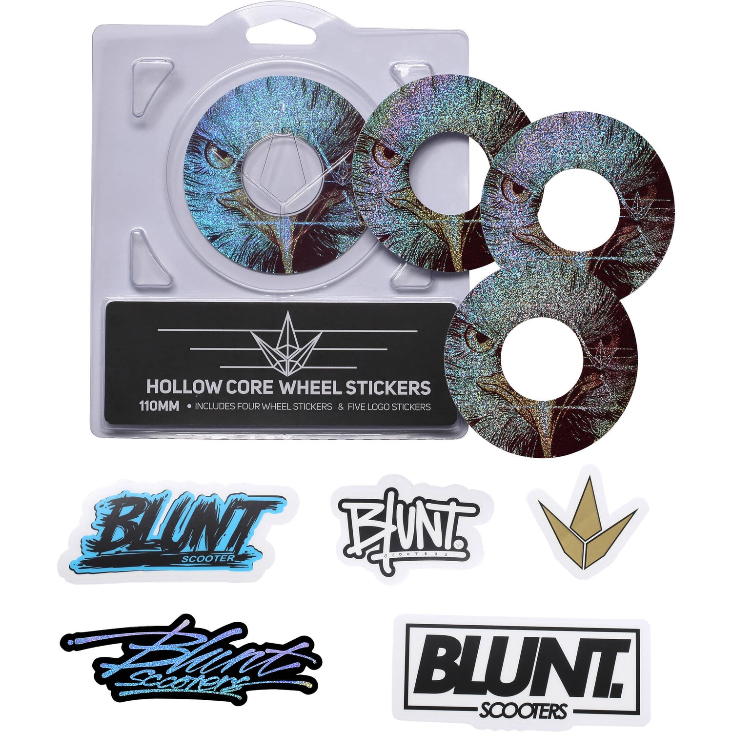Blunt Envy 4 Pack Wheel Sticker - Hawk 110mm