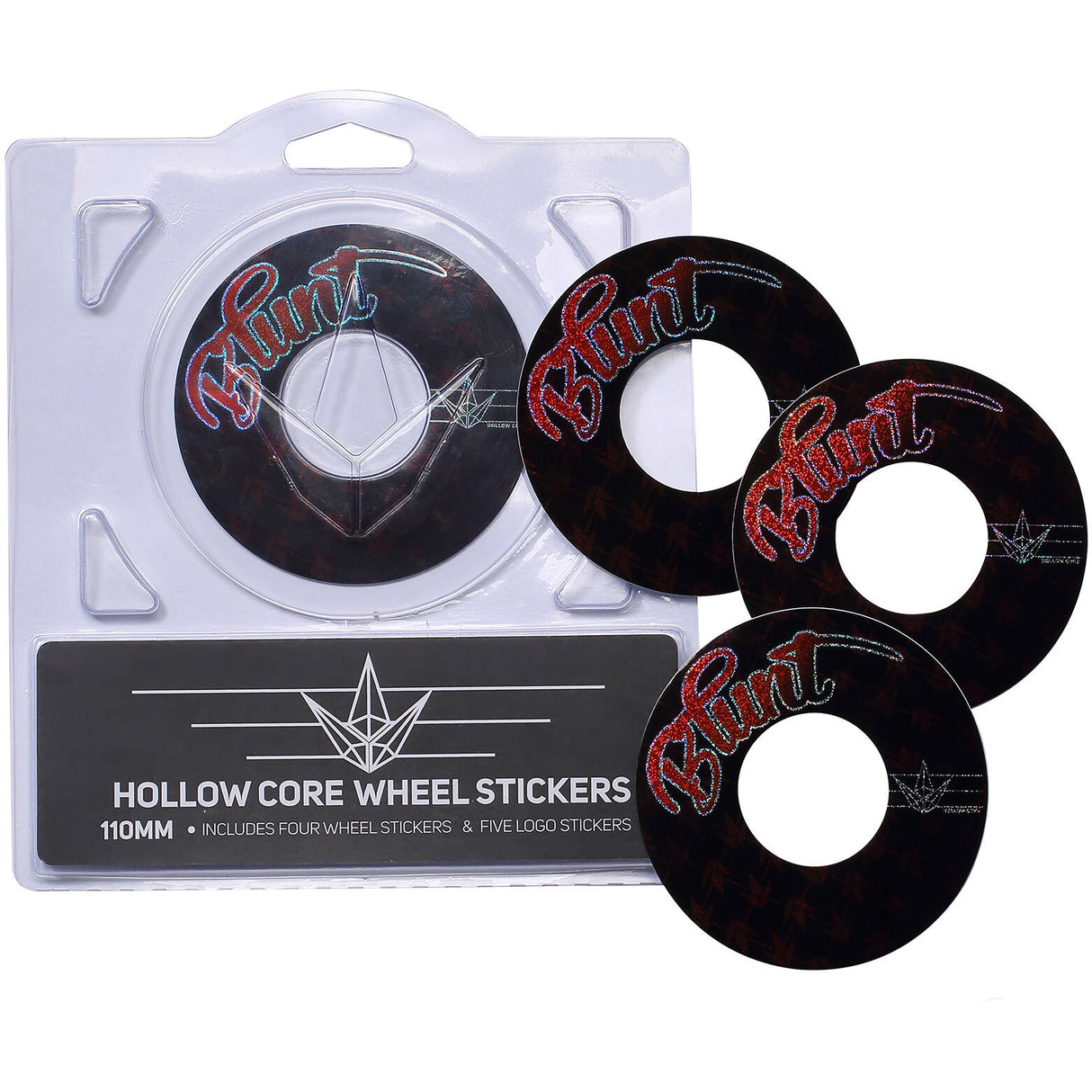 Blunt Envy 4 Pack Wheel Sticker - Type 110mm