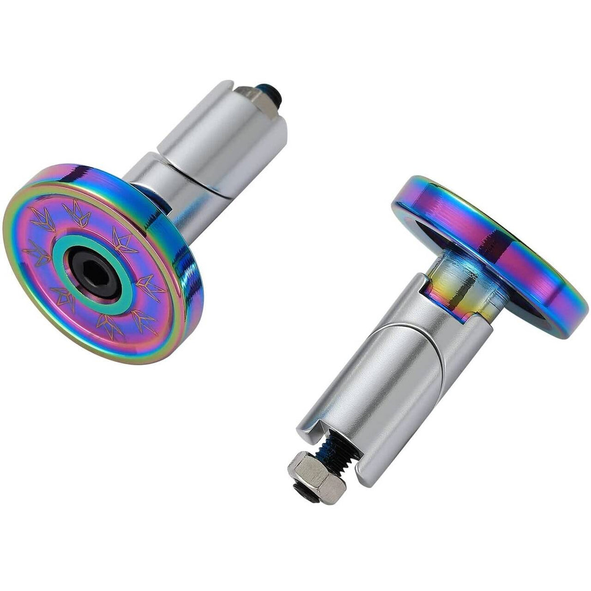 Blunt Alloy Bar Ends - Oil Slick