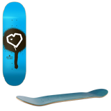 Blueprint Spray Heart Skateboard Deck 8'' - Blue