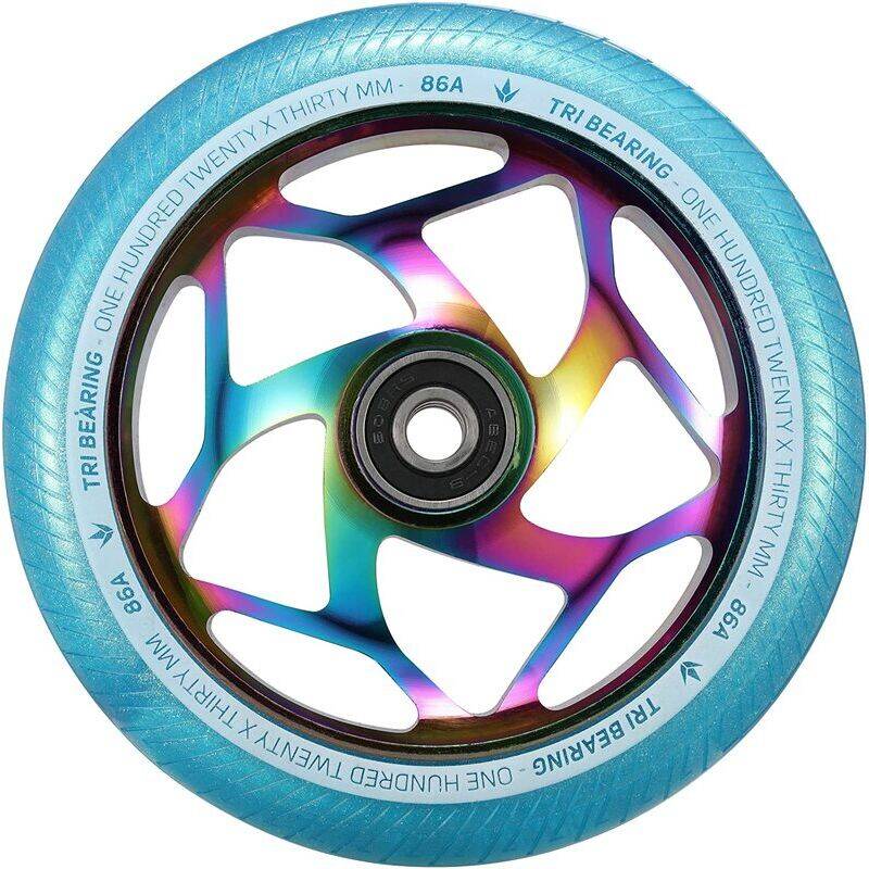 Blunt Envy Tri Bearing Scooter Wheel 120mm x 30mm - Oil Slick/Teal