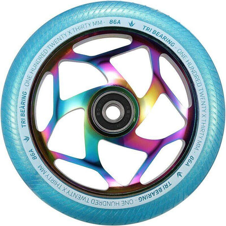Blunt Envy Tri Bearing Scooter Wheel 120mm x 30mm - Oil Slick/Teal