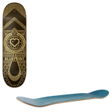 Blueprint Home Heart Skateboard Deck - Black/Gold 8.125''