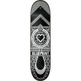 Blueprint Home Heart Custom Skateboard - White/Black 8"