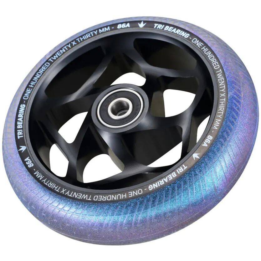 Blunt Tri Bearing 120mm x 30mm Scooter Wheel - Black/Galaxy