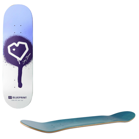 Blueprint Sky Brown x MLSL Skateboard Deck - 8"