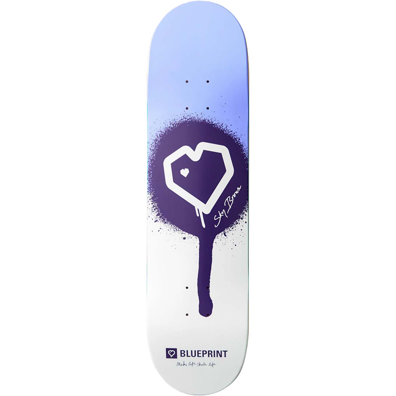 Blueprint Sky Brown x MLSL Skateboard Deck - 8"