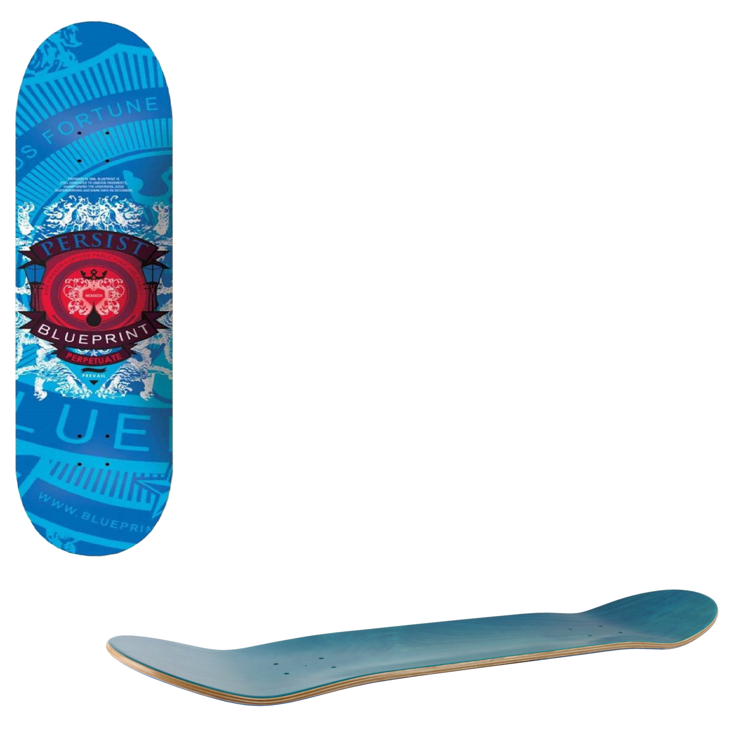 Blueprint Courage Skateboard Deck - Bright Blue 8"