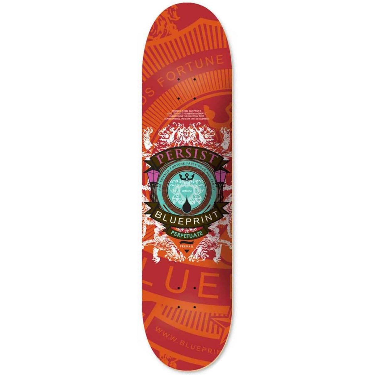 Blueprint Courage Skateboard Deck - Warm Red 8.5"