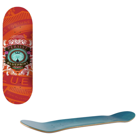 Blueprint Courage Skateboard Deck - Warm Red 8.5"