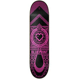 Blueprint Home Heart Skateboard Deck - Black/Pink 8.5