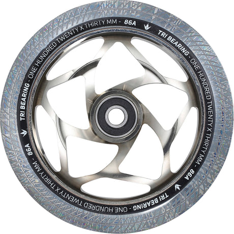 Blunt Envy Tri Bearing Scooter Wheel 120mm x 30mm - Chrome/Clear