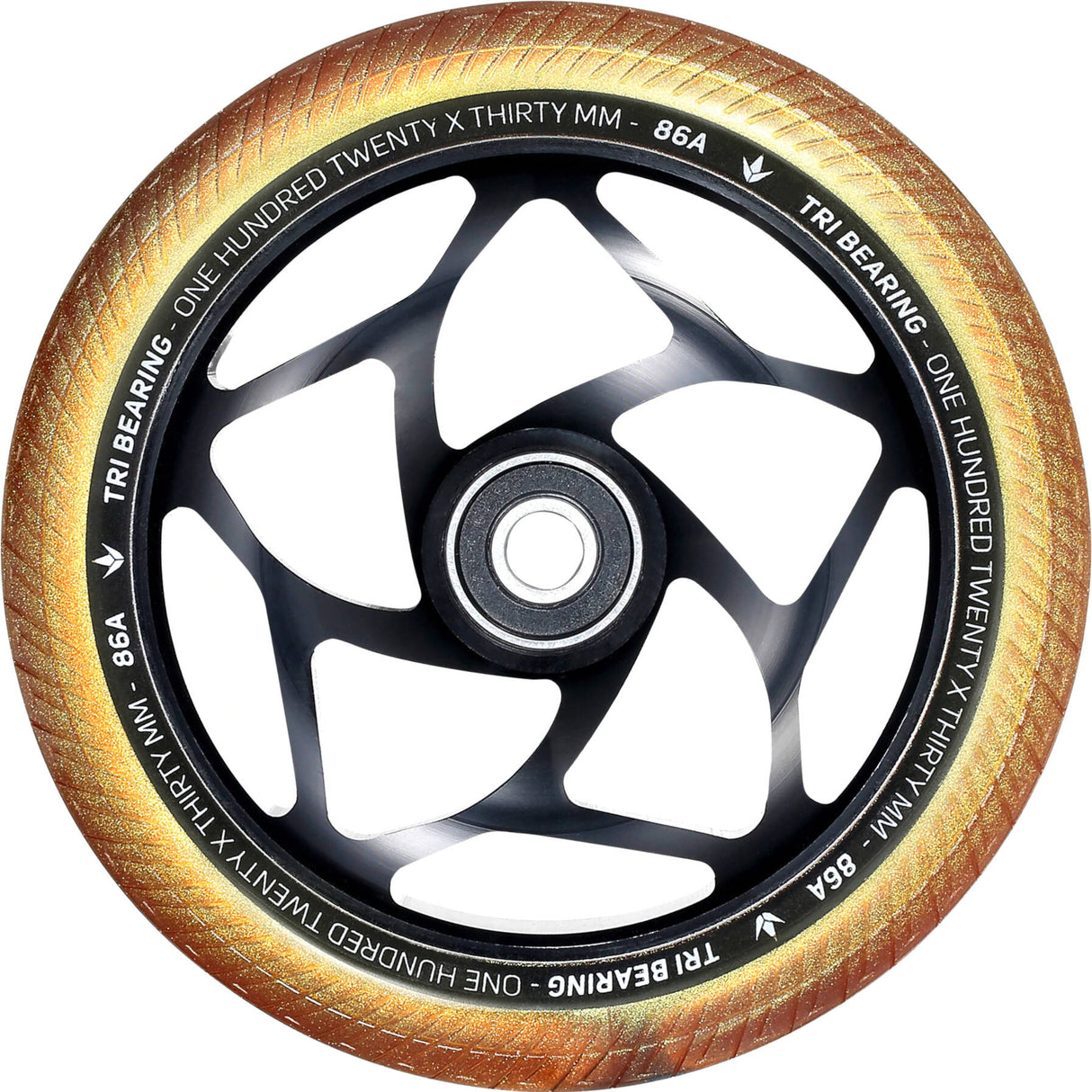 Blunt Envy Tri Bearing Scooter Wheel 120mm x 30mm - Black/Gold
