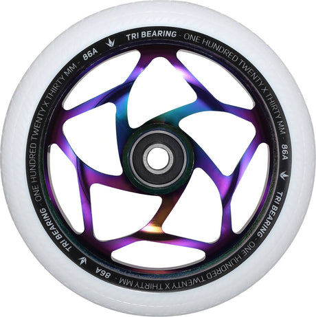 Blunt Envy Tri Bearing Scooter Wheel 120mm x 30mm - Oil Slick/White