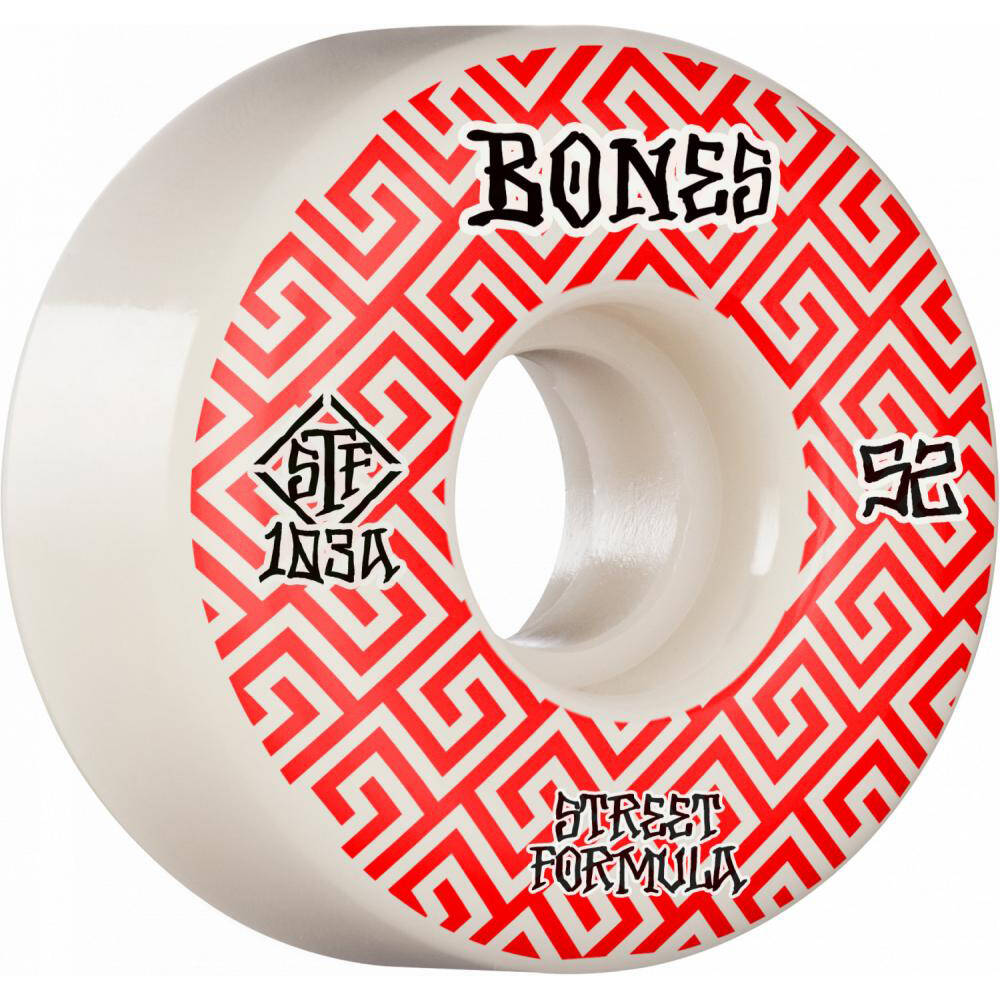 Bones STF Locks V2 103a Skateboard Wheels - White 52mm (Pack of 4)