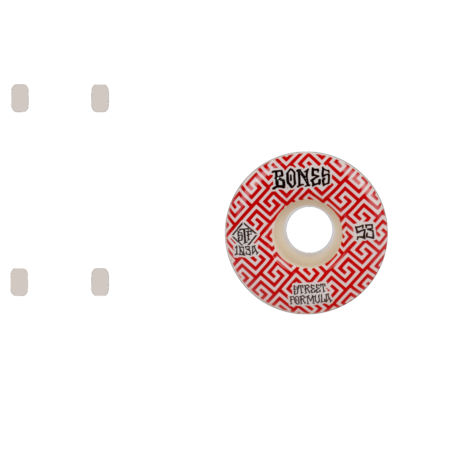 Bones STF Locks V2 103a Skateboard Wheels - White 52mm (Pack of 4)