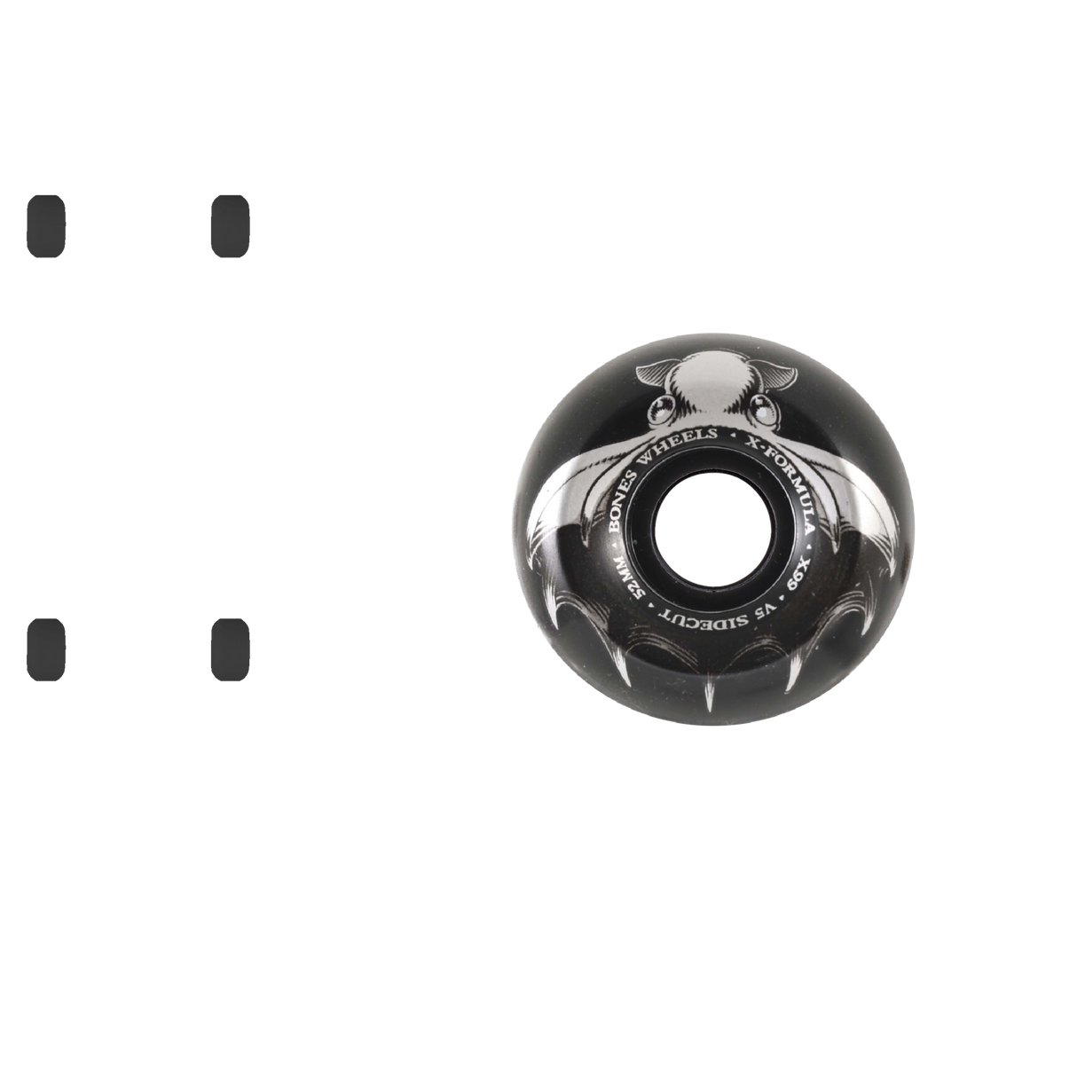 Bones Dark Waters V5 Sidecut Skateboard Wheels - Black 52mm