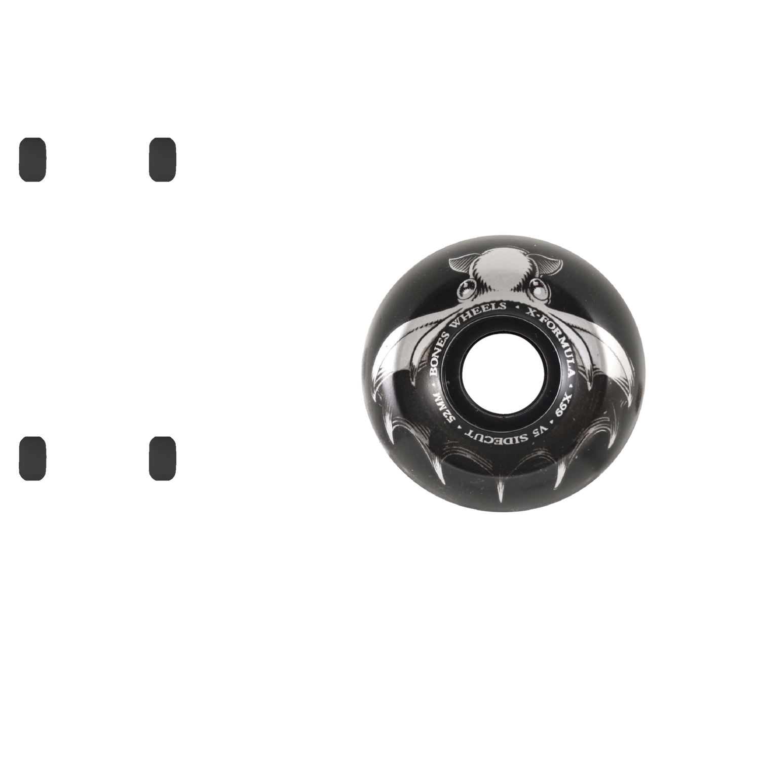 Bones Dark Waters V5 Sidecut Skateboard Wheels - Black 52mm