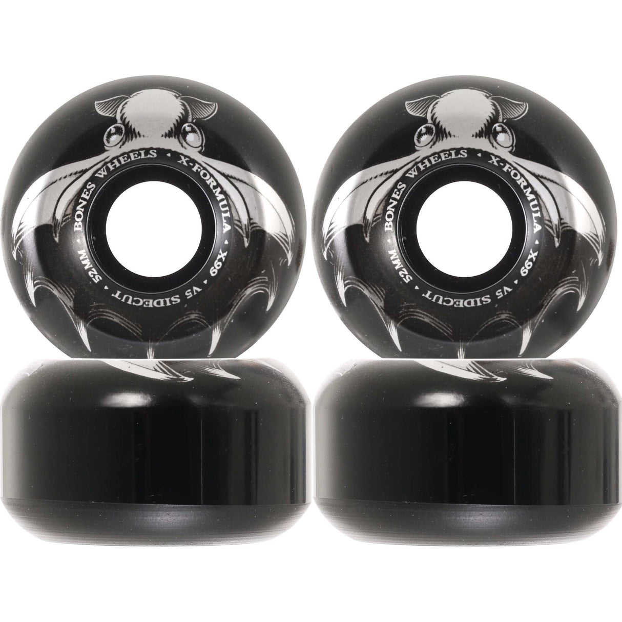 Bones Dark Waters V5 Sidecut Skateboard Wheels - Black 52mm