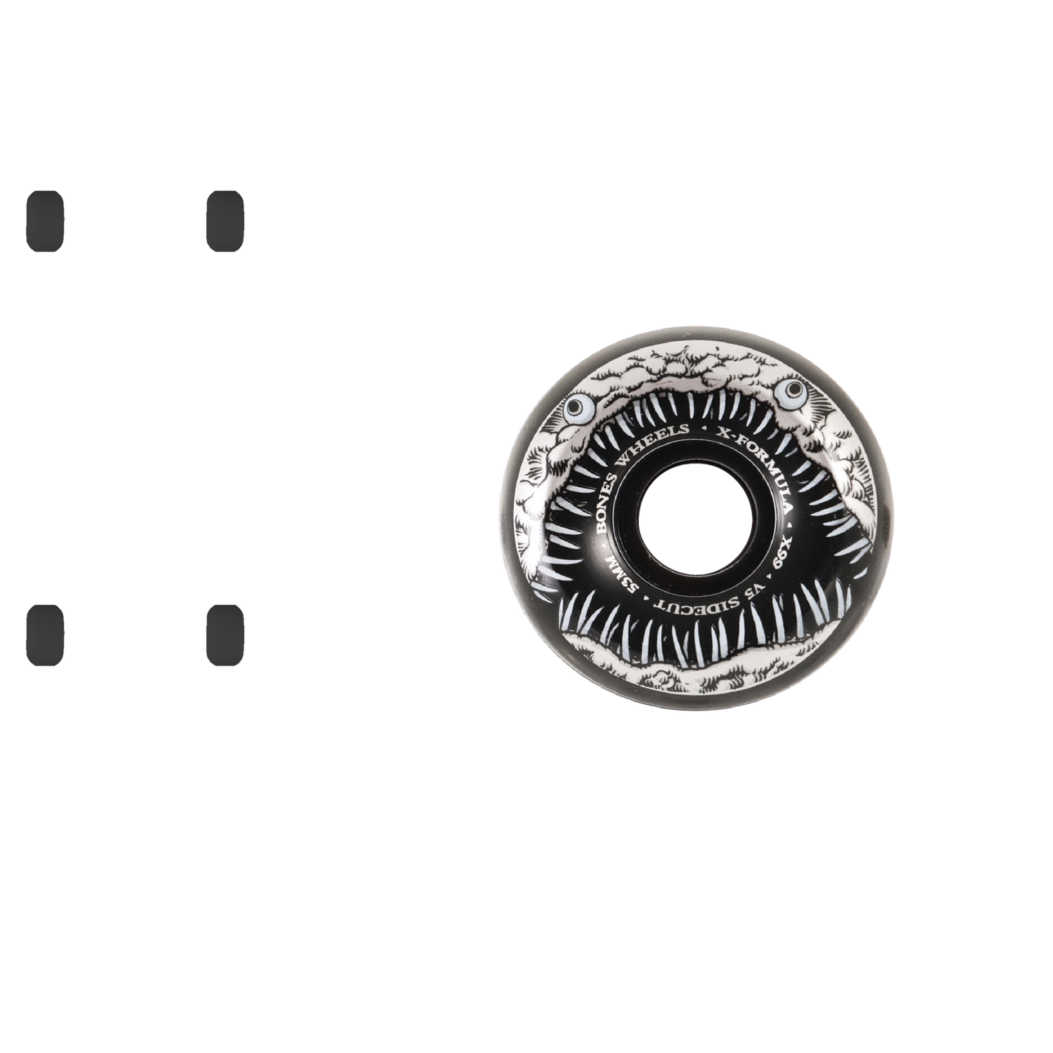 Bones Dark Waters V5 Sidecut Skateboard Wheels - Black 53mm