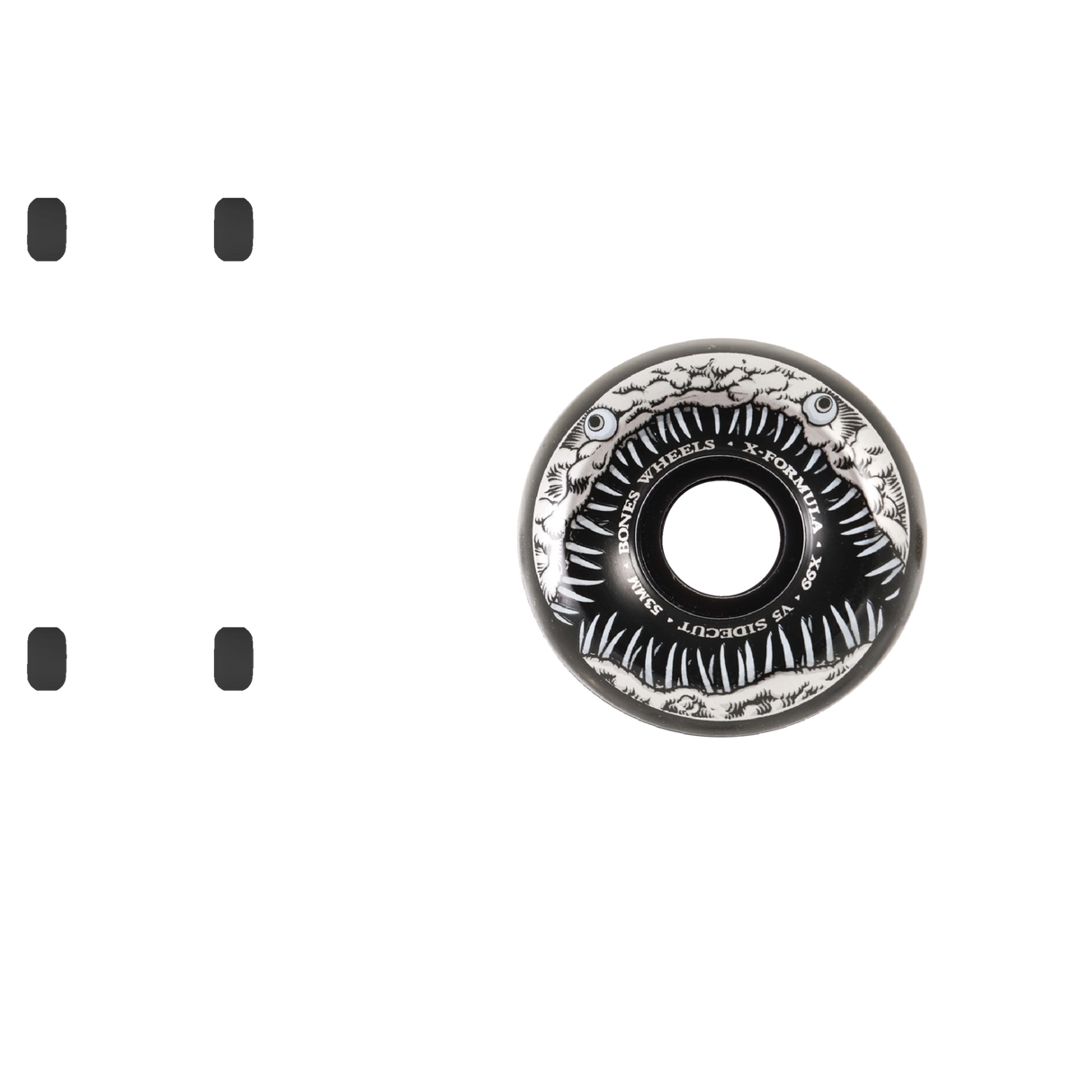Bones Dark Waters V5 Sidecut Skateboard Wheels - Black 53mm