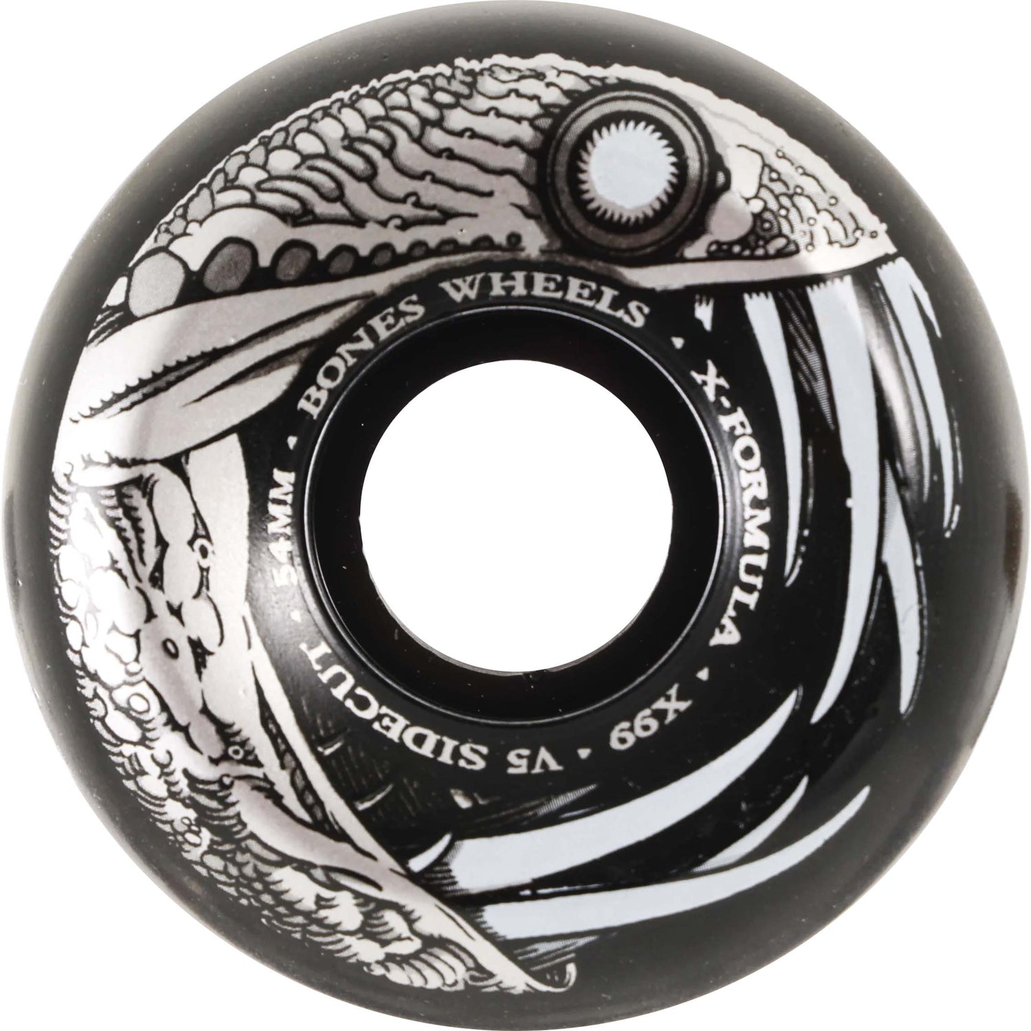 Bones Dark Waters V5 Sidecut Skateboard Wheels - Black 54mm