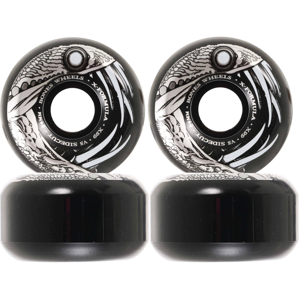 Bones Dark Waters V5 Sidecut Skateboard Wheels - Black 54mm