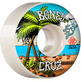 Bones STF Cruz Buena Vida V2 Locks 103a Skateboard Wheels - White 53mm (Pack of 4)