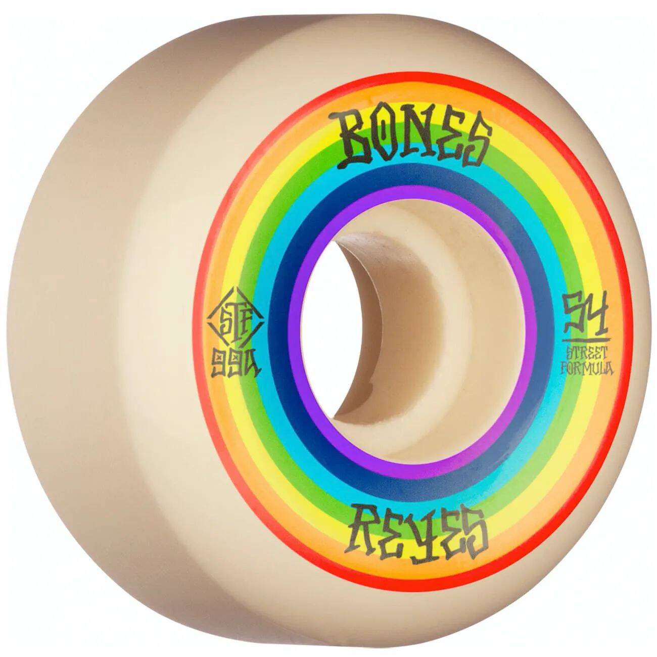 Bones STF Reyes Portal V6 Wide-Cut 99a Skateboard Wheels - White 54mm (Pack of 4)