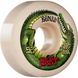 Bones STF Hart Speed Gator V5 Sidecut 99a Skateboard Wheels - White 52mm (Pack of 4)