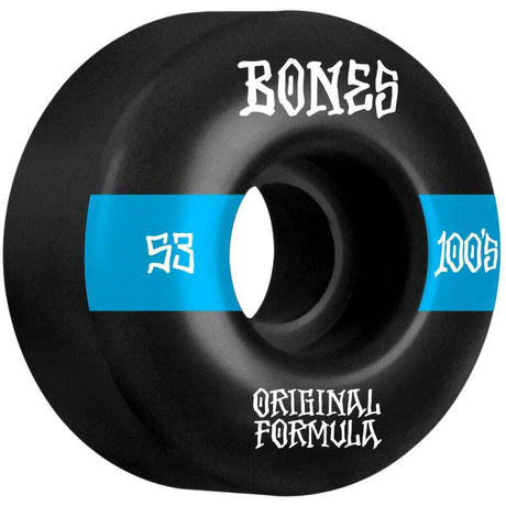 Bones OG 100'S #14 V4 Wide Skateboard Wheels - Black 53mm