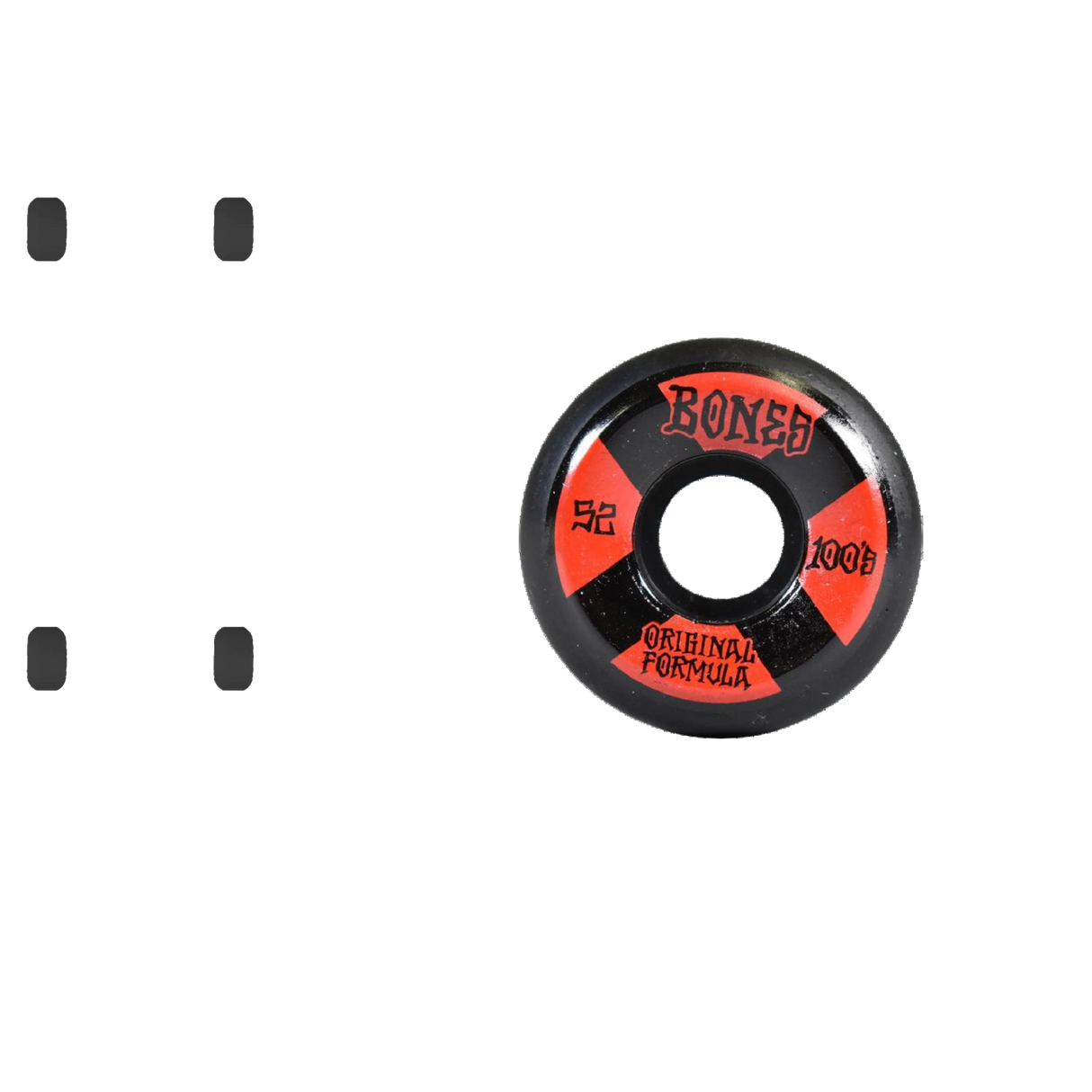 Bones OG 100's #4 V5 Sidecut Skateboard Wheels - Black 52mm
