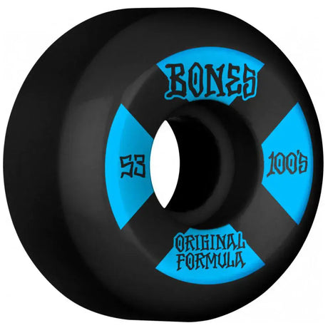 Bones OG 100's #4 V5 Sidecut Skateboard Wheels - Black 53mm