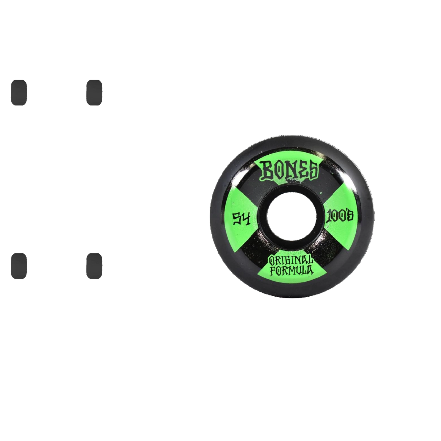 Bones OG 100's #4 V5 Sidecut Skateboard Wheels - Black 54mm