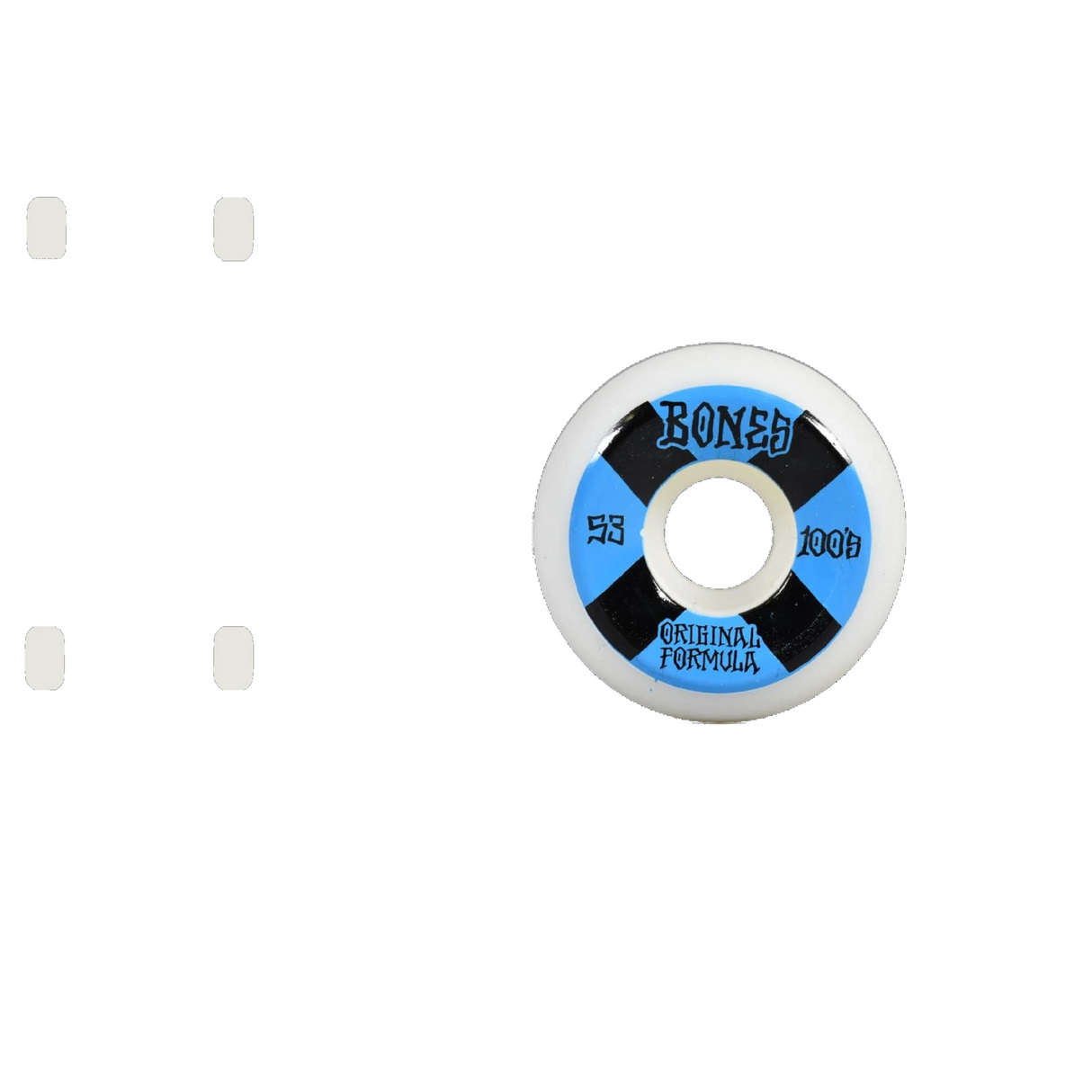 Bones OG 100's #4 V5 Sidecut Skateboard Wheels - White 53mm