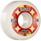 Bones Retros 103A V5 Sidecut STF Skateboard Wheels - White 52mm