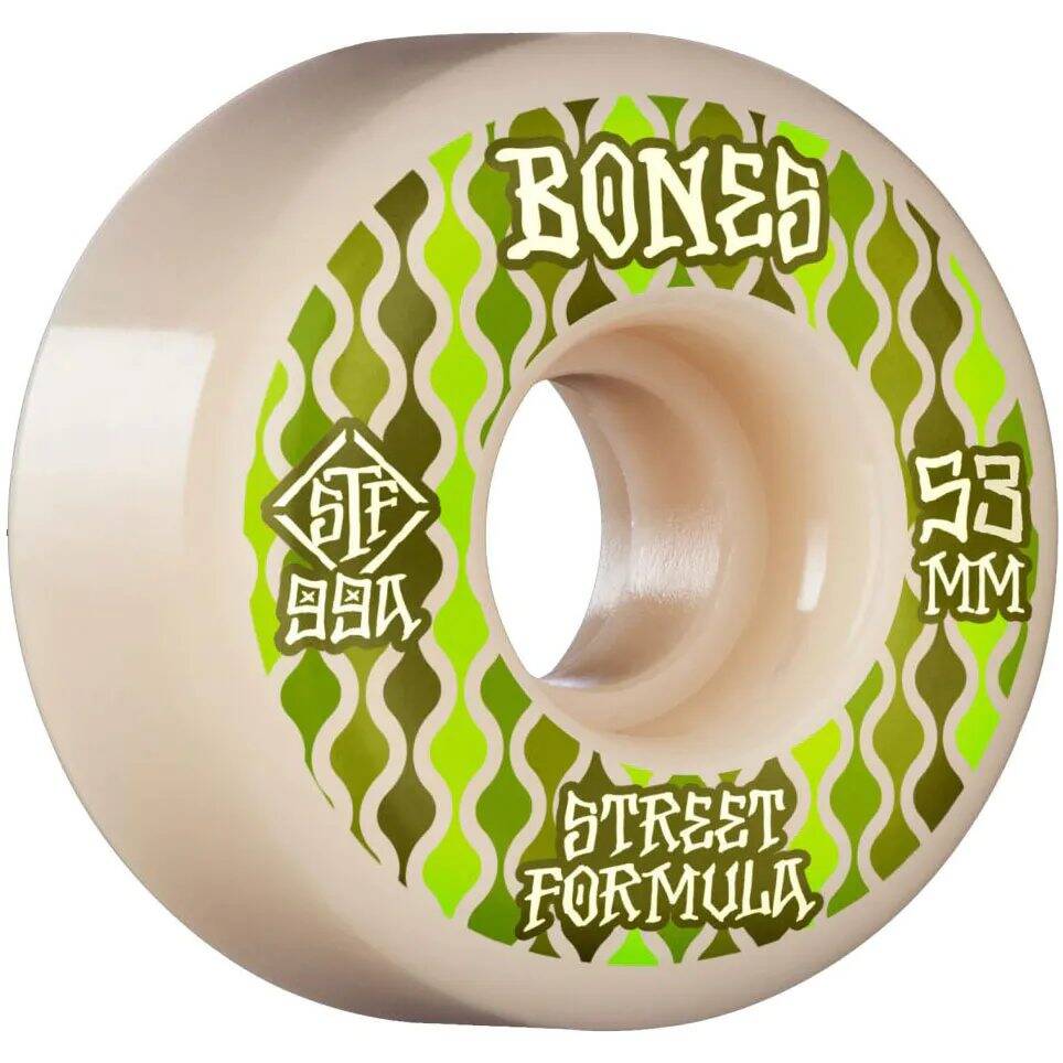 Bones Retros 99A V2 Locks STF Skateboard Wheels - White 53mm