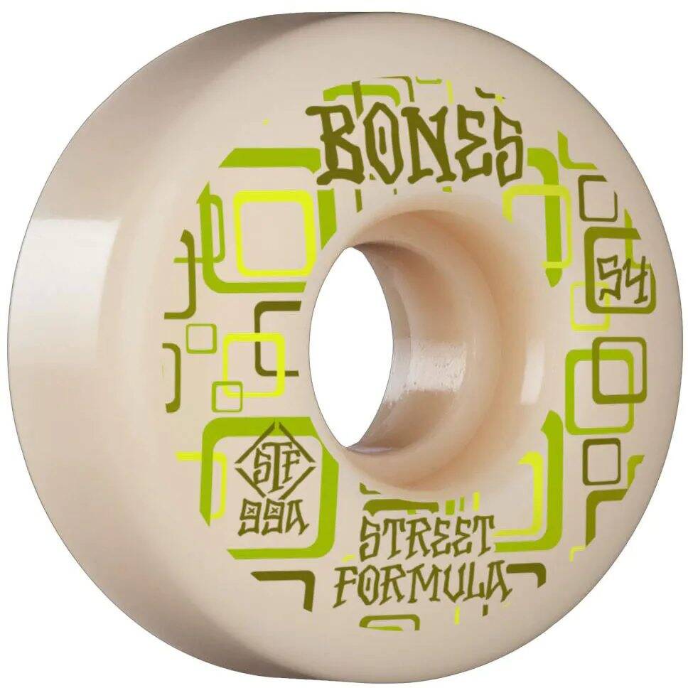 Bones Retros 99A V3 Slims STF Skateboard Wheels - White 54mm