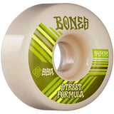 Bones Retros 99A V4 Wide STF Skateboard Wheels - White 54mm