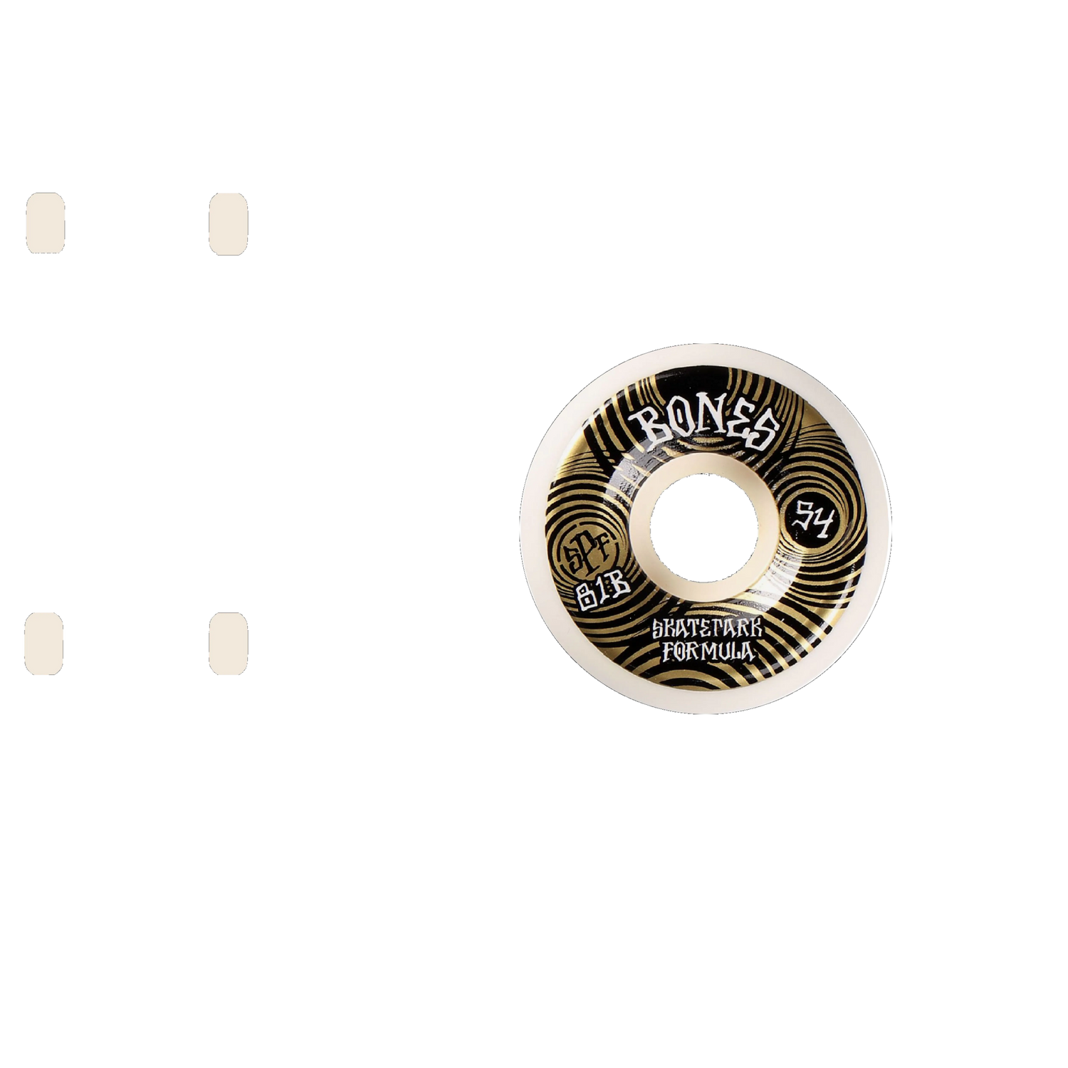 Bones Ripples 81B P5 Sidecut SPF Skateboard Wheels - White 54mm