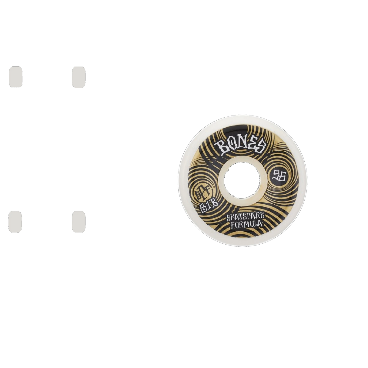 Bones Ripples 81B P5 Sidecut SPF Skateboard Wheels - White 56mm