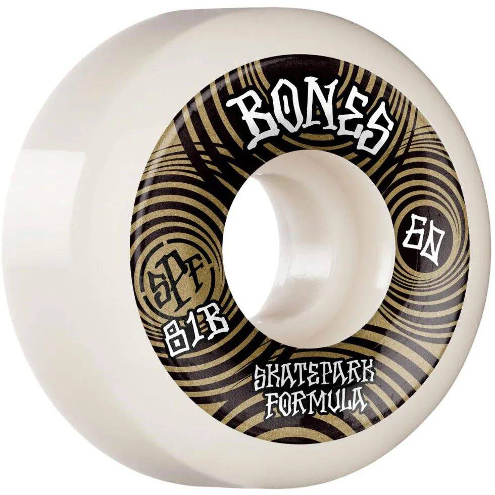 Bones Ripples 81B P5 Sidecut SPF Skateboard Wheels - White 60mm