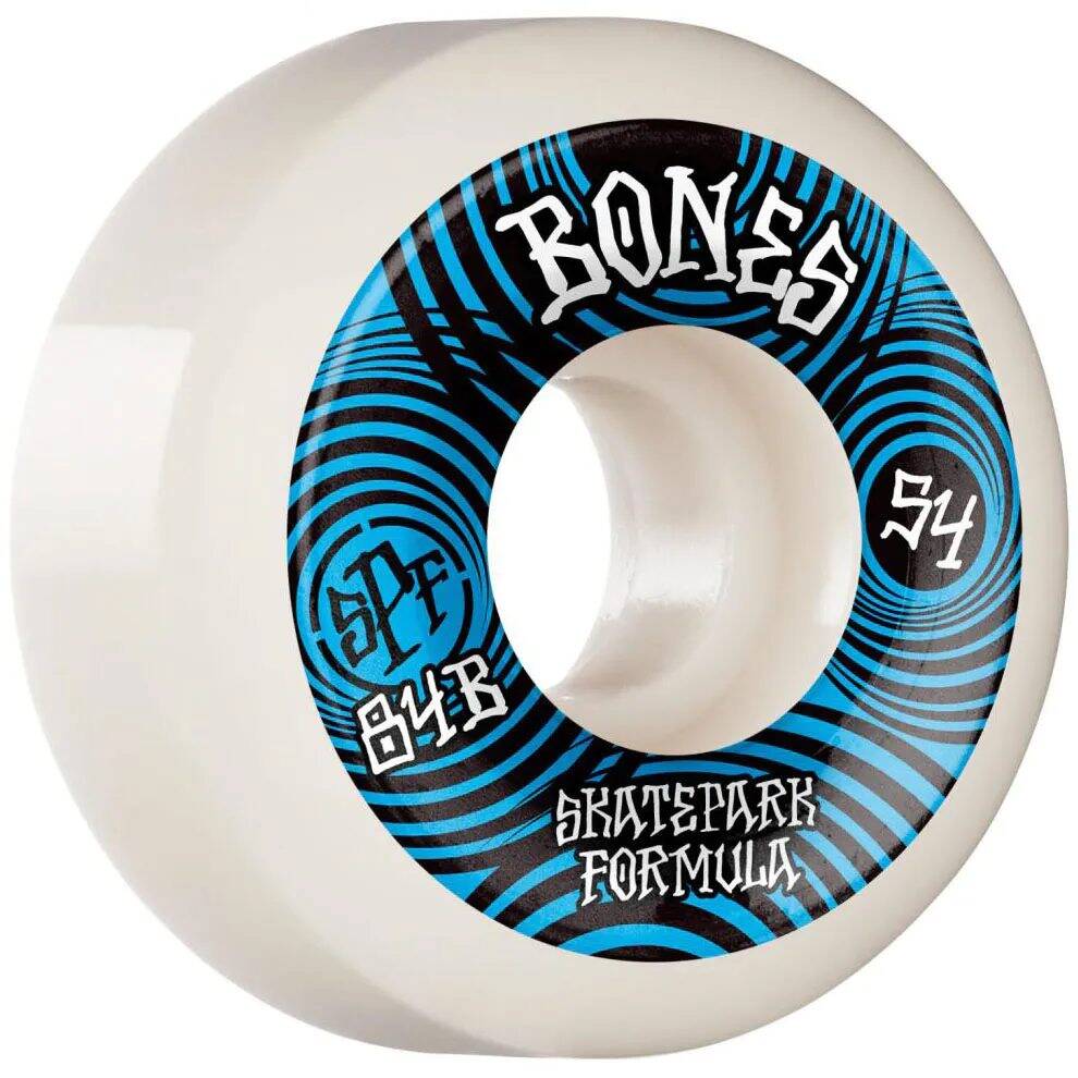 Bones Ripples 84B P5 Sidecut SPF Skateboard Wheels - White 54mm